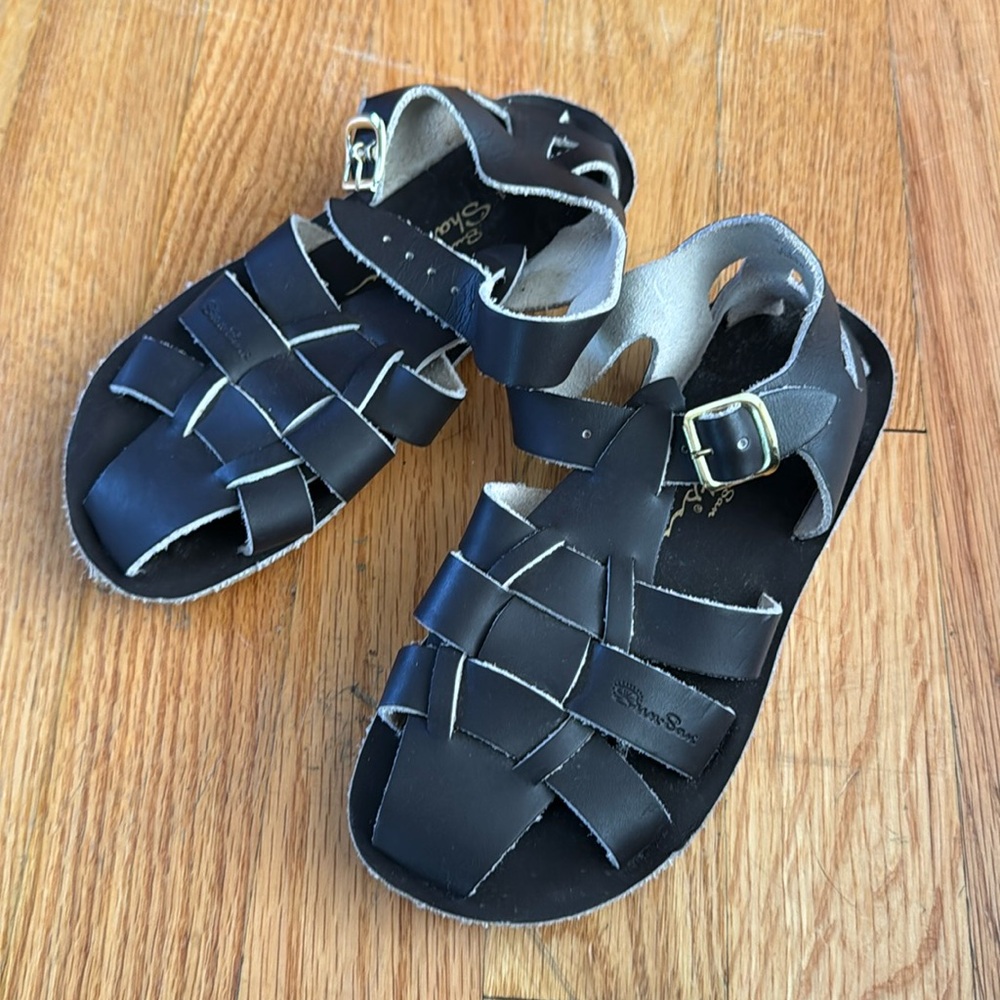 Salt Water Sandals by Hoy Black Kids Sandals